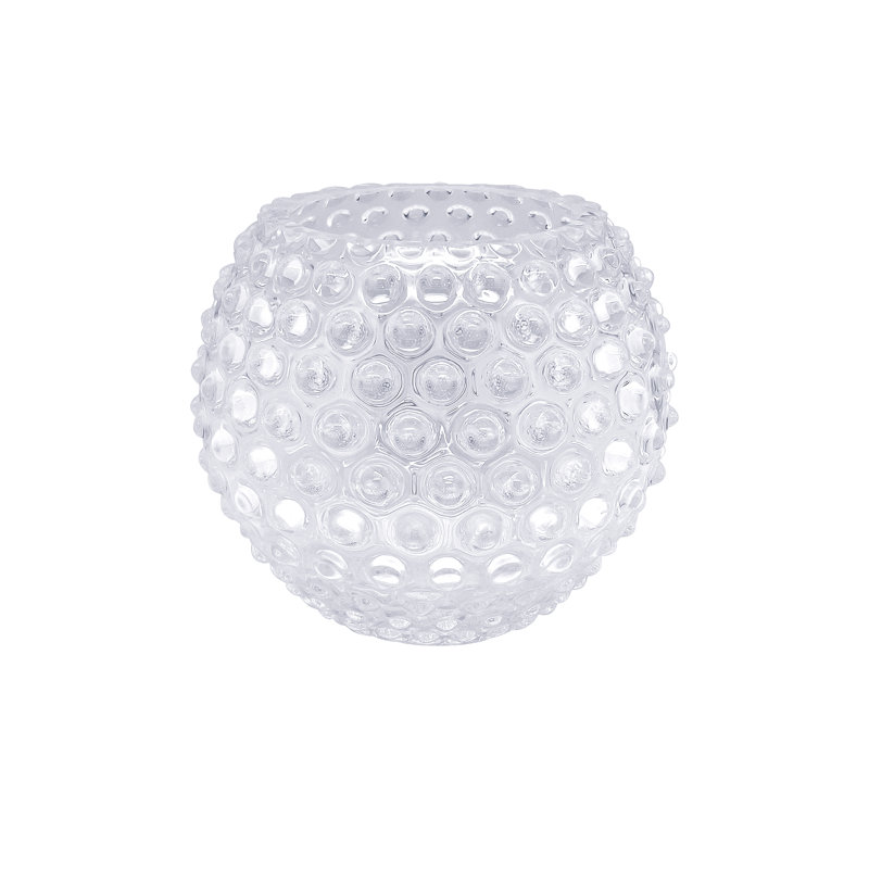 Hobnob Handmade Glass Table Vase, 6.69" H x 7.08" W x 7.08" D