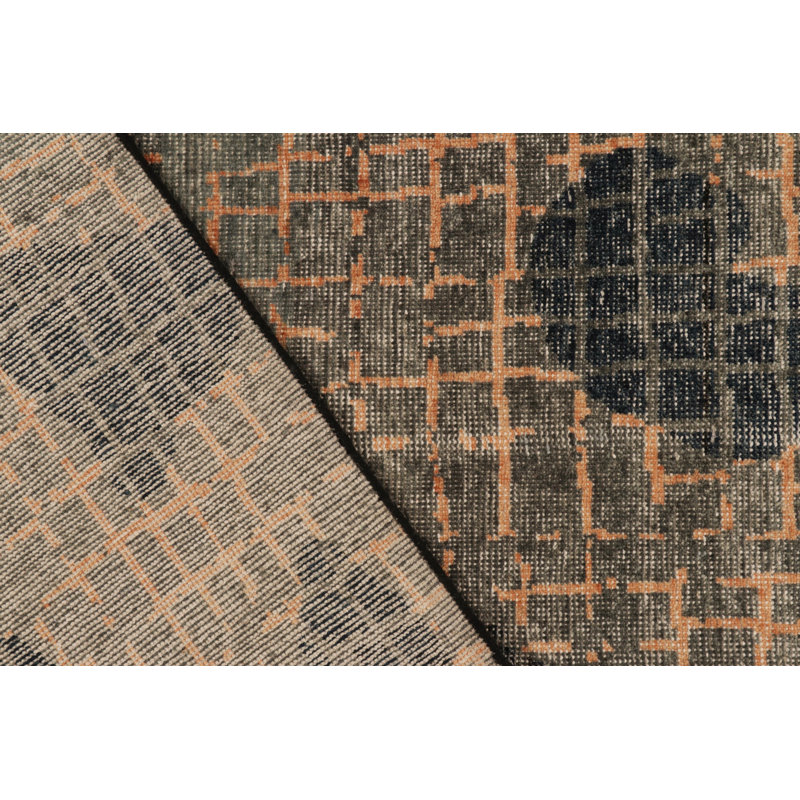 Distressed Homage Wool Abstract Area Rug, Rectangle 10' x 14'