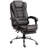 High Back Ergonomic Executive Office Chair, PU Leather Computer Chair with Retractable Footrest, Lumbar Support, Padded Headrest and Armrest, Coffee-441392276