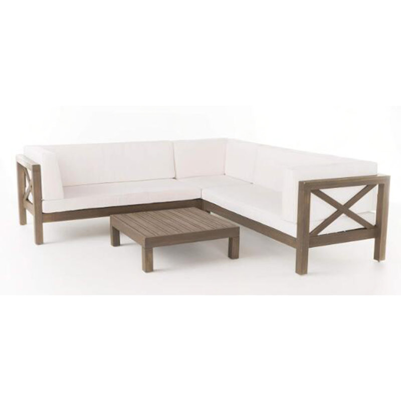 ENSEMBLE DE CANAPÉ 4 PIÈCES EN X, Gris