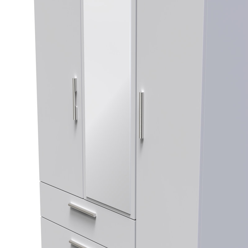 Borgeson Manufactured Wood Wardrobe, Grey Matt