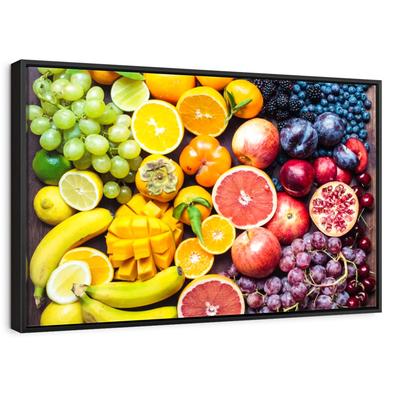 Plateau de fruits, Cadre flottant noir, 40 po x 27 po