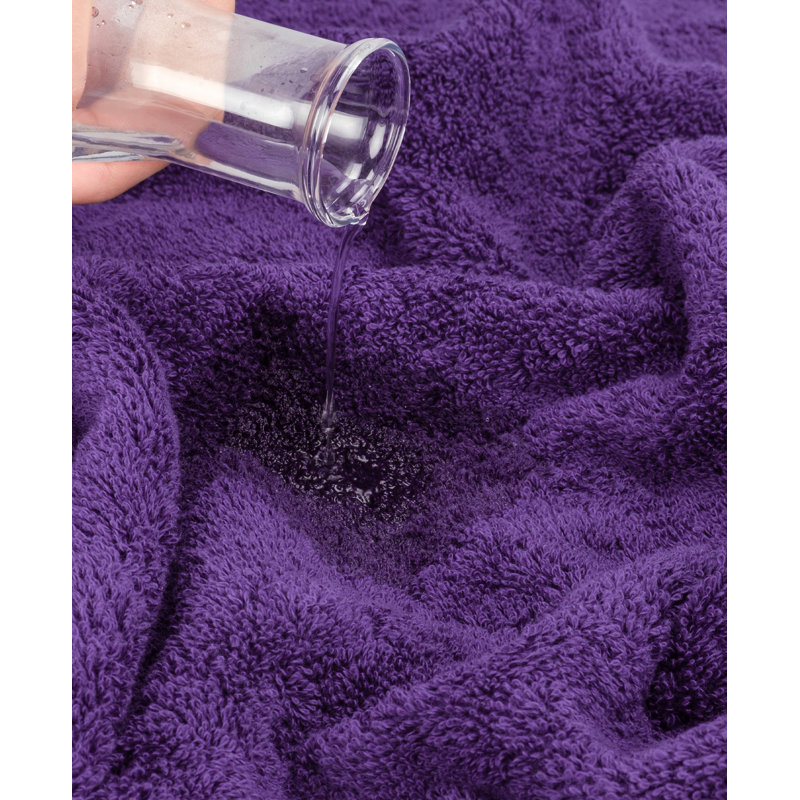 Ensemble de serviettes de bain luxueuses 100% coton turque 6 pièces, très doux et absorbant, Mauve