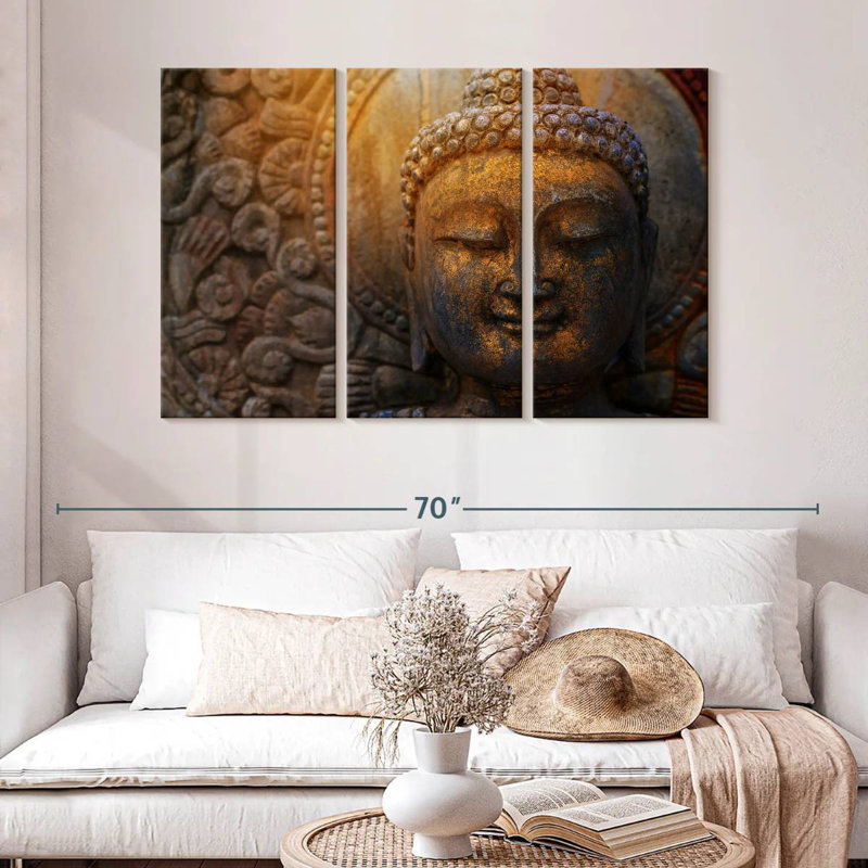 Adella Sunlit Buddha Statue, 32" H x 50" W