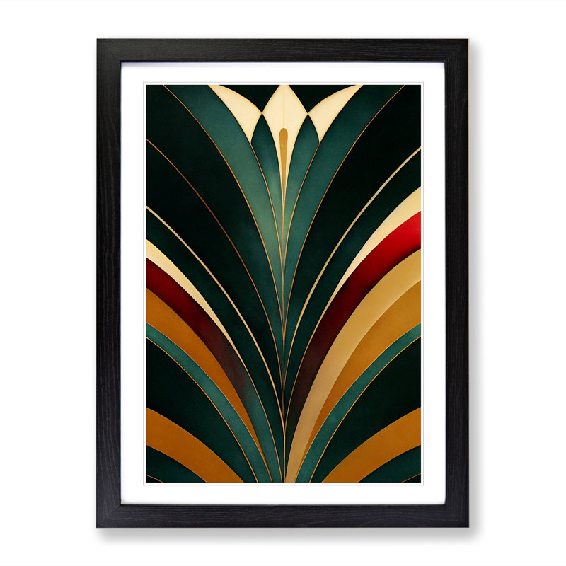 FRM-V0523-119X Deco Vol.1 - Single Picture Frame Print, 64cm H x 46cm W x 2cm D, Black Framed