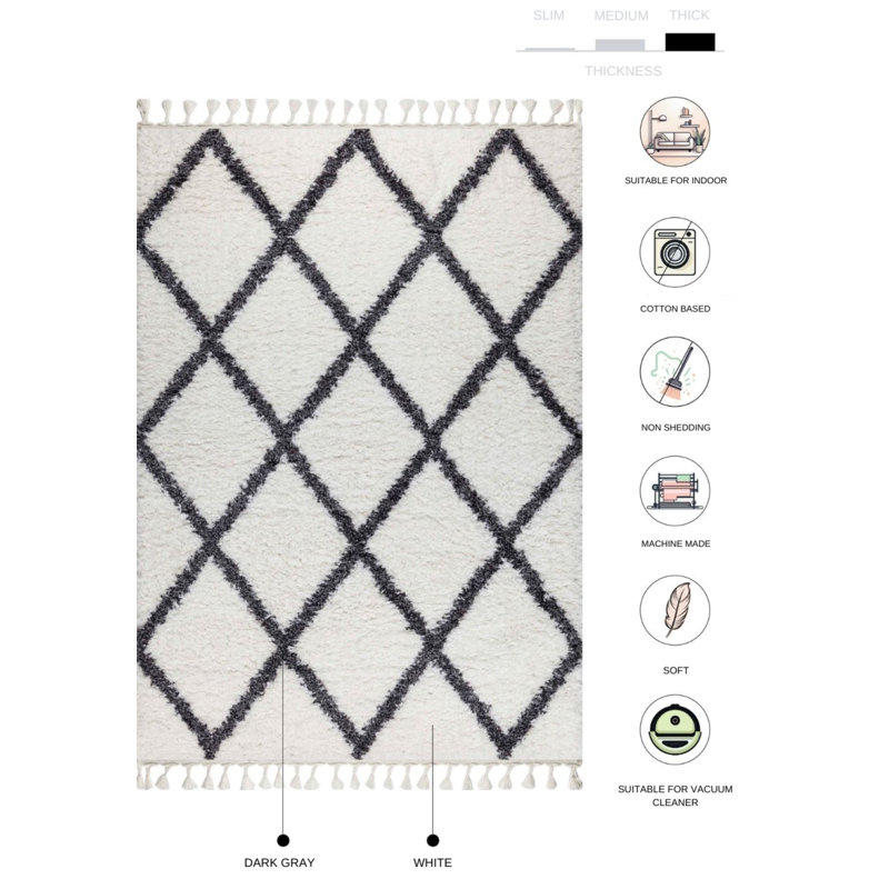 Marquavius Geometric Indoor Rug, Rectangle 6'7" x 9'7"