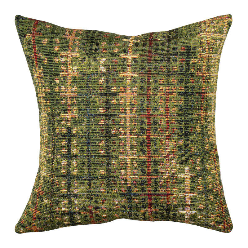 Marina Geometric Indoor/Outdoor Throw Pillow, Green