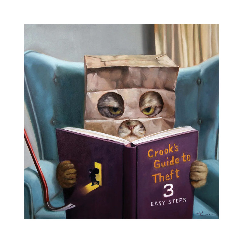 Cat Burglar 1 Piece Wrapped Canvas Wall Art, 66.04 cm H x 66.04 cm W x 3.175 cm D