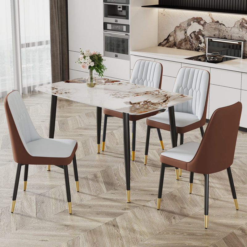 Table de salle à manger Shand, Blanc mat, H 30 po x L 50 po x l 30 po