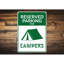 Enseigne de camping en aluminium réservée-2128367180
