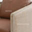  Fauteuil demi-tonneau pivotant en cuir véritable et bois de chêne-399841067