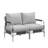 Fern Aluminum & Wicker Outdoor Loveseat with Cushions & Sunbrella Pillows-100207703