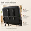 Ensemble de fauteuil inclinable réglable pour salon de tatouage, spa et soins du visage avec 2 plateaux - Noir-1425270869-1529925100