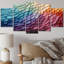 Opt Art Harmonious Spectrum I - impression sur toile moderne - 5 panneaux