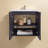 24" Modern Wall-Mounted Black Single Bathroom Vanity