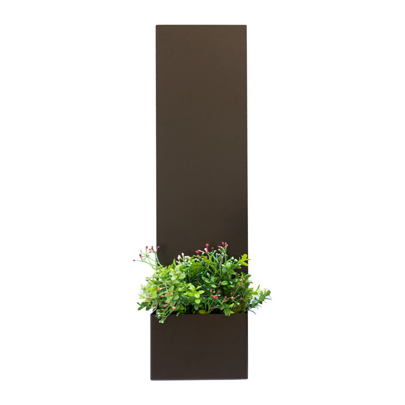 Plaque d'adresse murale sur 1 ligne debout, Marron foncé