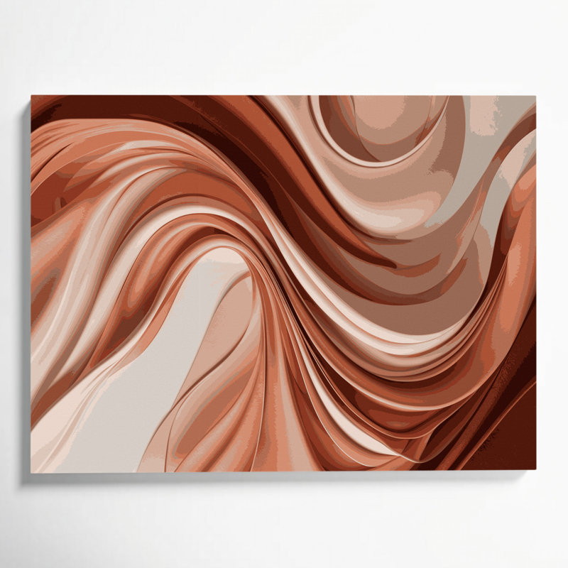 Gradient Abstract 36 Beige Canvas Wall Art, 11" H x 14" W