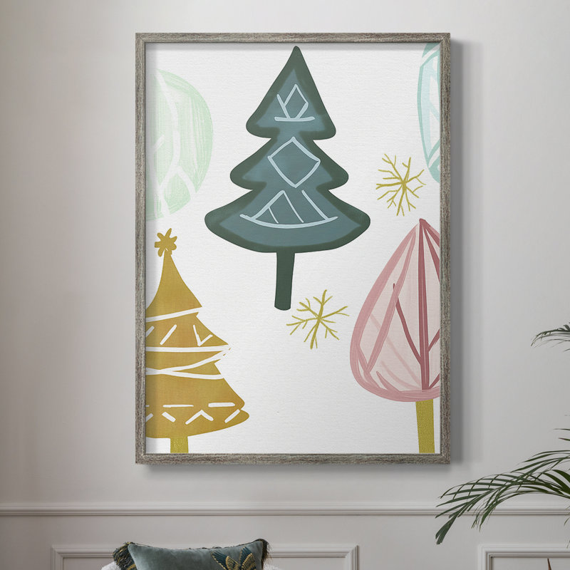 «Christmas Holiday Art CCLXV», reproduction d'art encadrée - bois massif, H 11 po x l 9 po