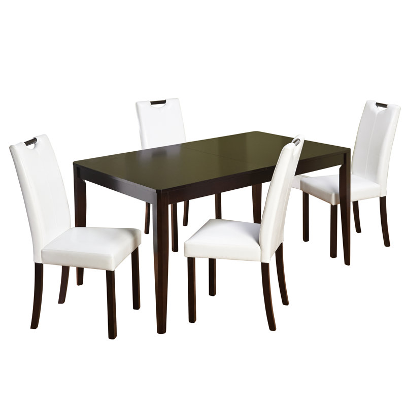 Chiraca 4 - Person Four Leg Dining Set, White