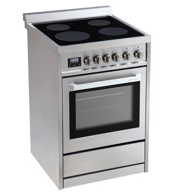 24 Inch Electric Range with PerfectCook Timer in Stainless Steel