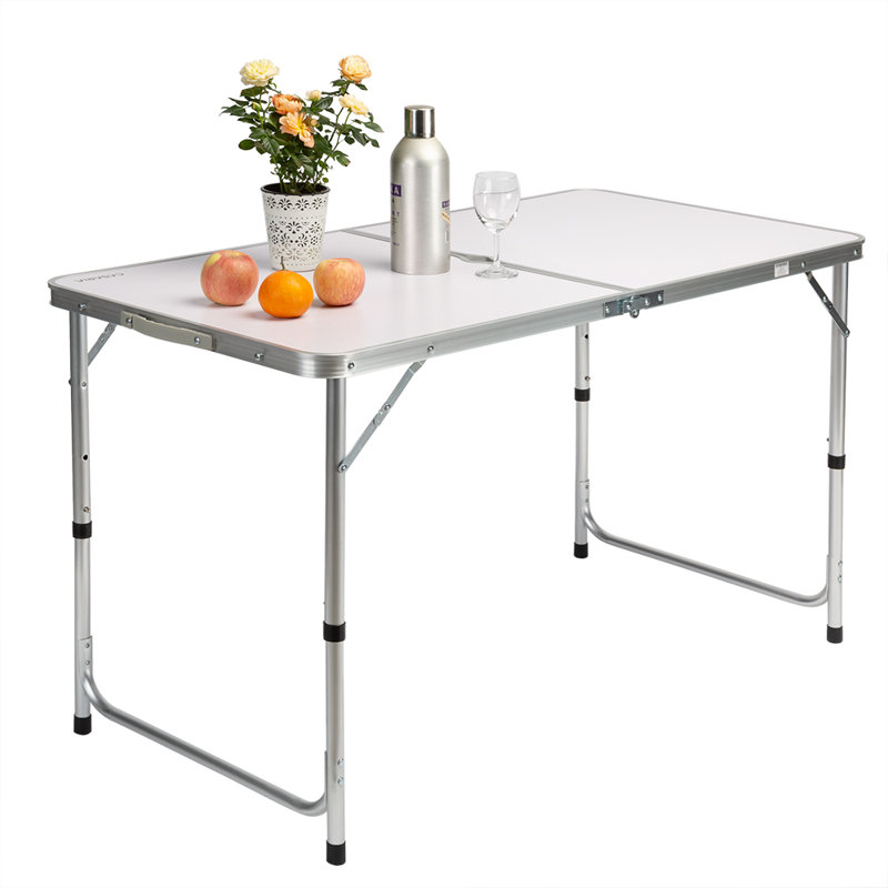 Rectangular 8 - Person 120Cm L Outdoor Camping Table, White