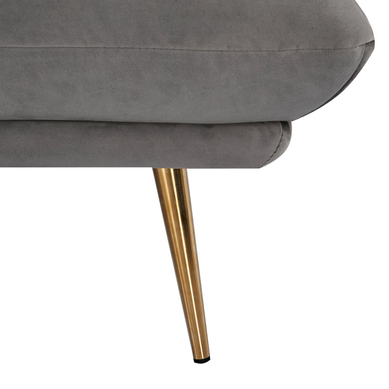 Canapé-lit Elspeth, 100 % polyester gris