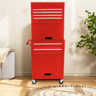 Armoire à outils Donavon 3 pièces avec roulettes et poignées