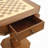 Square Top Game Table with Wooden Pedestal Base-112573375