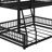 Full XL Over Queen Floor Bunk Bed Frame With Ladder And Safety Guardrails-601248665