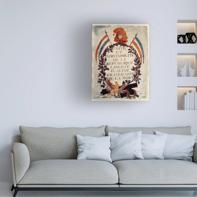 Anonymous French Republic Poster Liberty, Equality, Fraternity, 1792 Canvas Art