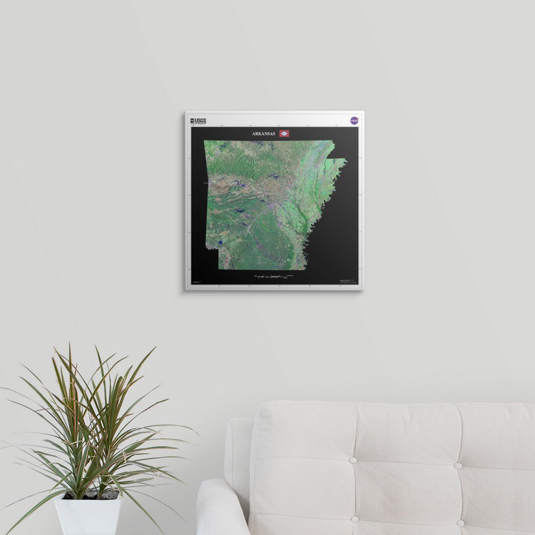 « arkansas-usg state mosaic », impression, H 35 po x l 35 po x P 1,5 po, Toile