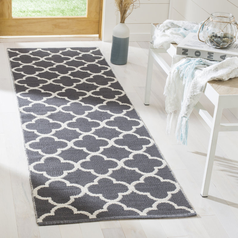 Desota Hand Woven Cotton Geometric Rug, Runner 2'3" x 7'