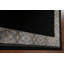 Tapis noir à bordure traditionnelle 7 x 10