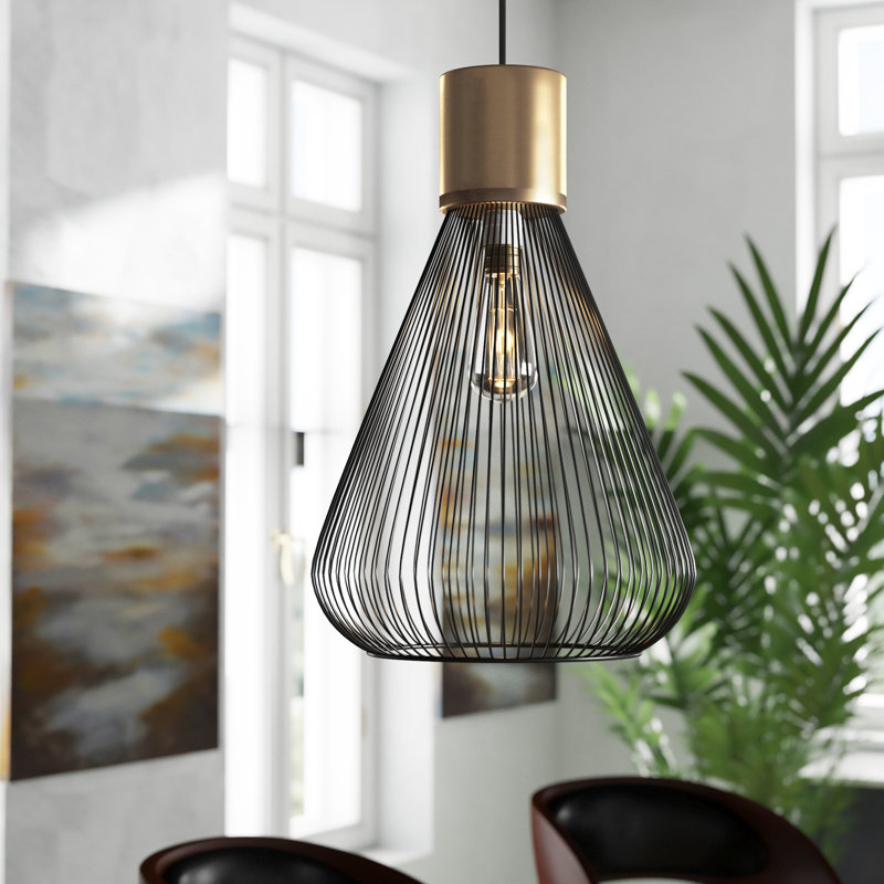 Luminaire suspendu géométrique simple à 1 lumière Tookes
