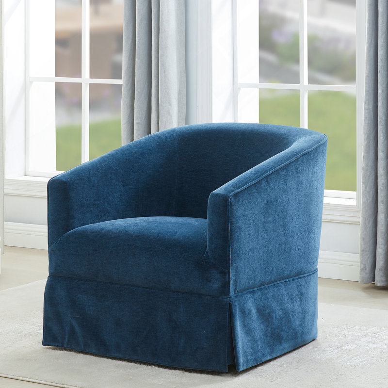 Chaise pivotante à jupe Elm Baltic, Bleu