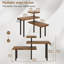 3-Tier Rotating Wooden Spice Rack (Brown)