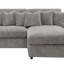 Canapé modulaire réversible en velours côtelé avec 6 coussins