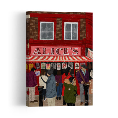 Alice'S Busy Street Shop Contemporary Architecture Wall Art Print 1 Piece Wrapped Canvas Wall Art