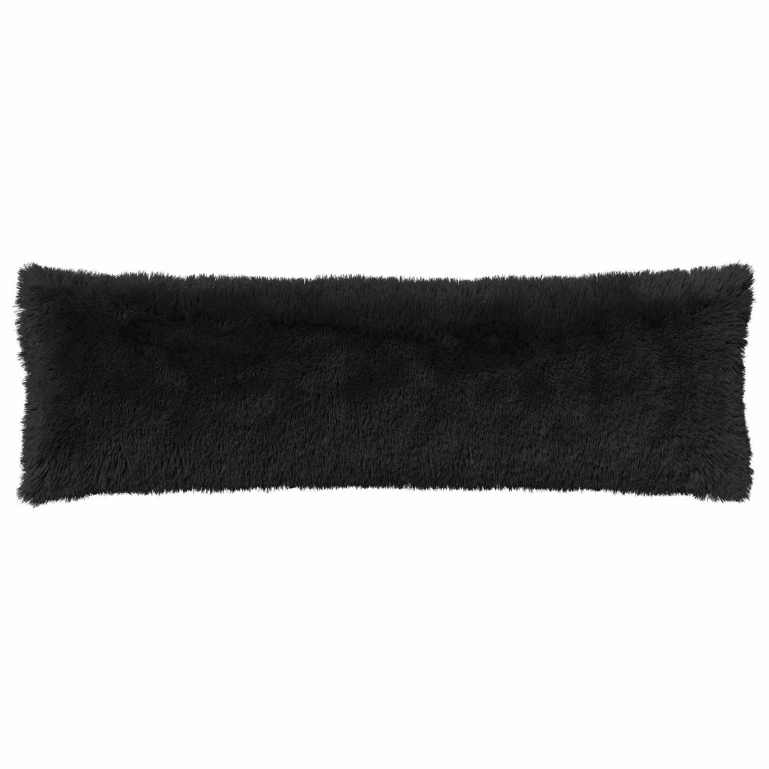 Vidaxl Cushion Cover 2 Pcs Heerlen Black 40 X 145 Cm Pv Fleece, Black - Image 2