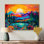 «Vibrant Sunset Shining Over Mountains II», art sur toile