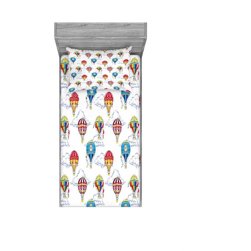 Microfiber Sheet Set, Twin Sheet Set with Fitted Sheet