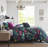 5 Piece Comforter Set Black Full/Queen