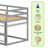 Solid Wood Versatile Twin Over Twin Floor Bunk Bed With Ladder-1329150572
