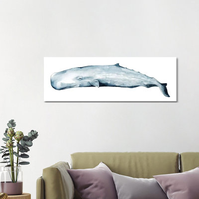 Whale Portrait II by Grace Popp - Wrapped Canvas Panoramic Painting