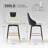 Full Back Upholstered Counter Stool With Metal Frame-992692664