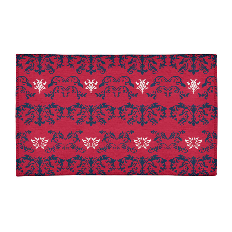 Damask Indoor Rug, Rectangle 2' x 3'
