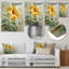 Décoration murale hibiscus jaune printemps - Hibiscus-332621345-332621344