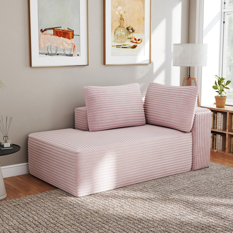 Chaise Boneless Cloudy, aucun assemblage requis, chaise rembourrée moderne en velours côtelé avec assise profonde