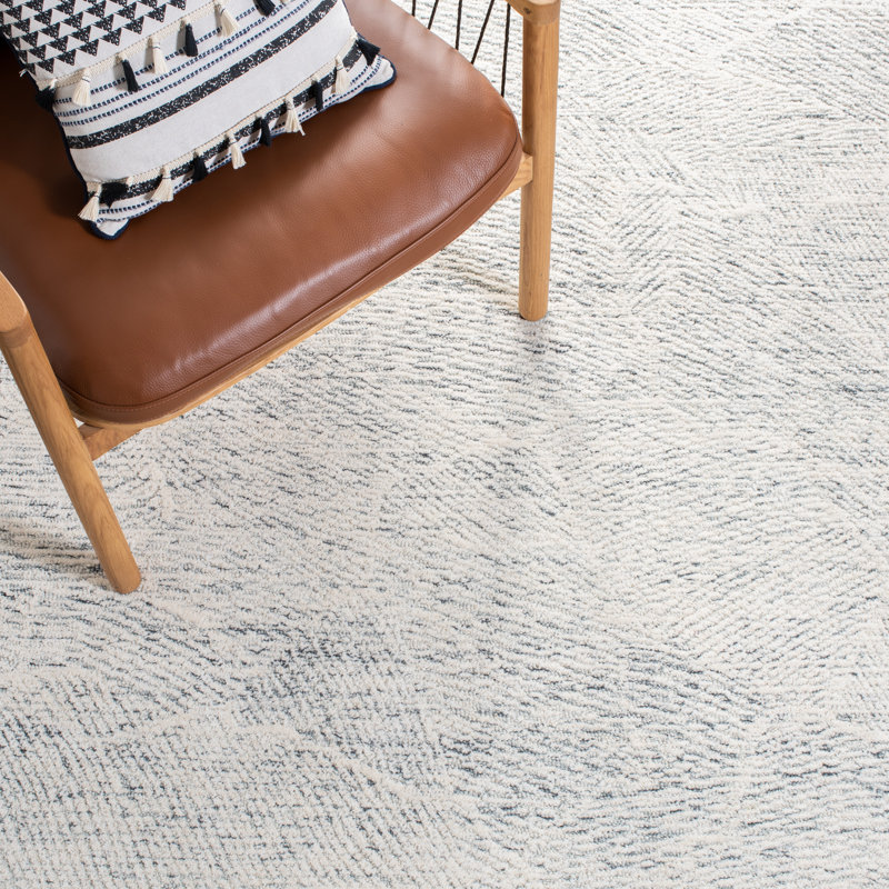 Metro Hand Tufted Indian Wool And Cotton With Latex Abstract Rug, Rectangle 4' x 6'