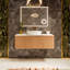 Meuble-lavabo mural simple de 39 po avec plateau en surface solide Kambrey